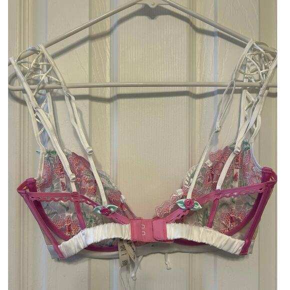 NWT For Love & Lemons Festival Floral Underwire Bra Victoria Secret’s 34D - Picture 10 of 11